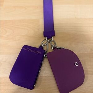 Lululemon Purple Card Holder and Coin Purse Set